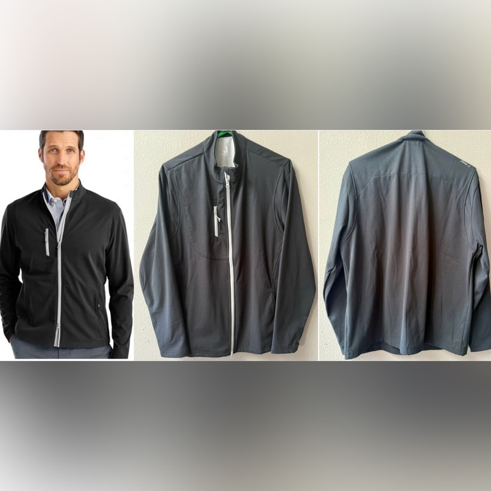 Johnnie-O Prep-Formance "The Fade" Wind Full Zip Jacket Navy Mens L